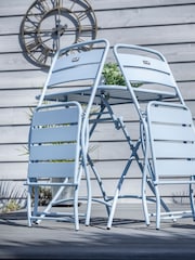 Hartman Duck Egg Blue Urban Folding Garden Bistro Set - Image 5 of 6