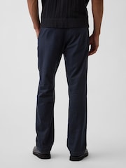 Gap Navy Linen-Cotton Relaxed Straight Trousers - Image 2 of 6
