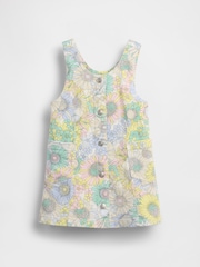 Gap Multi Floral Floral Denim Pinafore Dress (6mths-5yrs) - Image 2 of 4