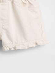 Gap White Denim Stride Pull On Ruffle Shorts (6mths-5yrs) - Image 4 of 4