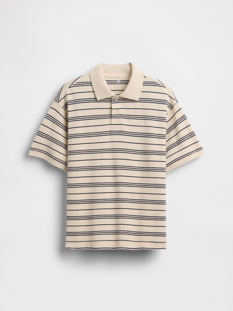 Gap Brown Relaxed Pique Polo Shirt (4-13yrs) - Image 2 of 3