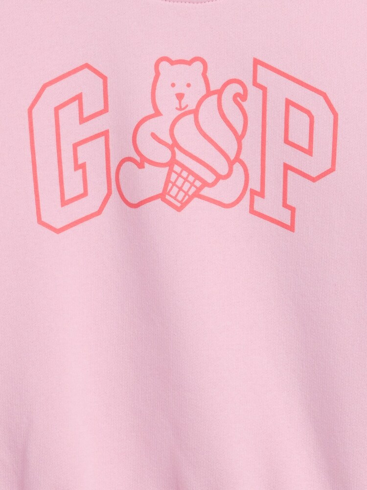 Gap Pink Logo Relaxed Crew Neck Sweatshirt (6mths-5yrs) (6mths-5yrs) - Image 3 of 3