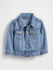 Gap Medium Wash UltraSoft Icon Denim Jacket (0-24mths) - Image 1 of 4