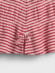 Gap Red Stripe Crinkle Knit Bow Sleeveless Top (6mths-5yrs) - Image 4 of 4