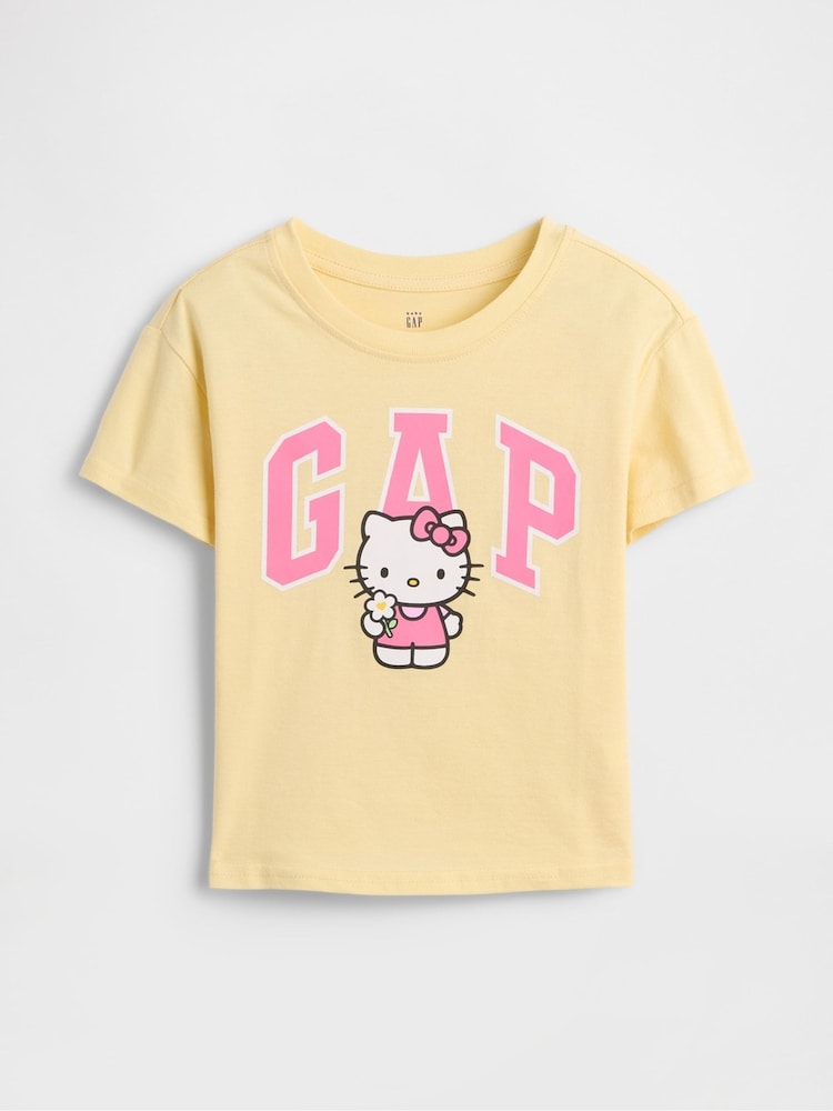 Gap Yellow Hello Kitty Hello Kitty Graphic Short Sleeve T-Shirt (2-5yrs) - Image 1 of 2 Gap Yellow Hello Kitty Hello Kitty Graphic Short Sleeve T-Shirt (2-5yrs) - Image 1 of 2