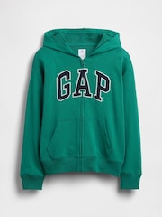Gap Green Relaxed Logo French Terry Zip Hoodie (4-13yrs) - Image 4 of 5