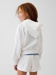 Gap White VintageSoft Terry Wedge Zip Hoodie (4-13yrs) - Image 2 of 5
