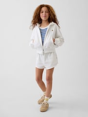 Gap White VintageSoft Terry Wedge Zip Hoodie (4-13yrs) - Image 3 of 5
