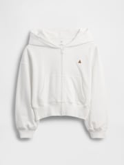 Gap White VintageSoft Terry Wedge Zip Hoodie (4-13yrs) - Image 4 of 5