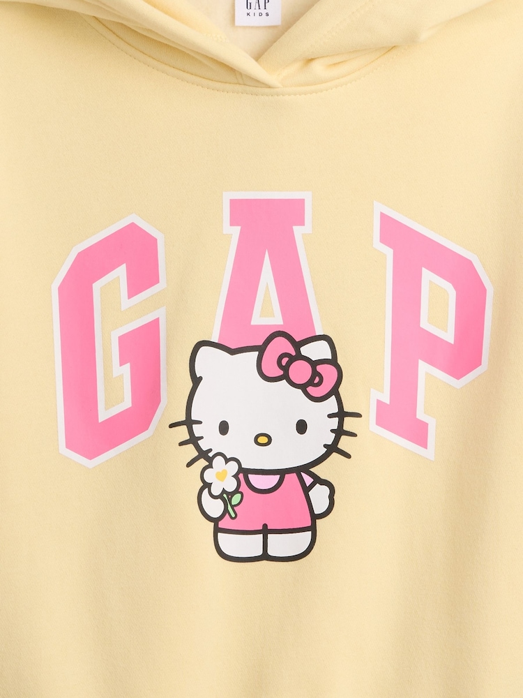 Gap Yellow Hello Kitty Relaxed Logo Hoodie (4-13yrs) - Image 3 of 3