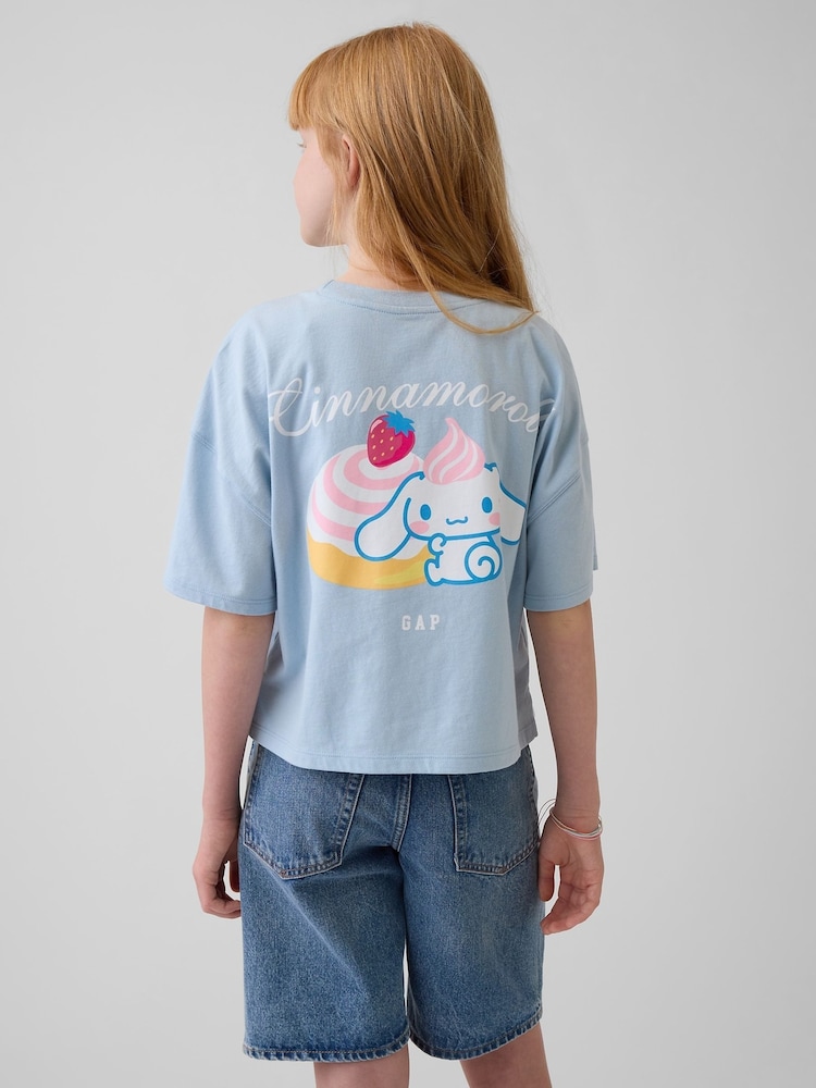 Gap Blue Cinnamorol Hello Kitty Oversized Graphic Short Sleeve T-Shirt (4-13yrs) - Image 2 of 5