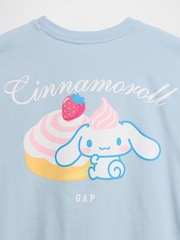 Gap Blue Cinnamorol Hello Kitty Oversized Graphic Short Sleeve T-Shirt (4-13yrs) - Image 4 of 5