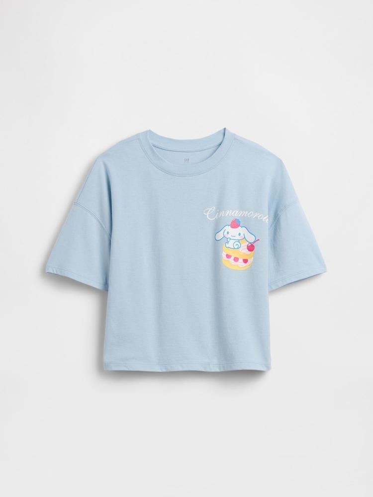 Gap Blue Cinnamorol Hello Kitty Oversized Graphic Short Sleeve T-Shirt (4-13yrs) - Image 5 of 5
