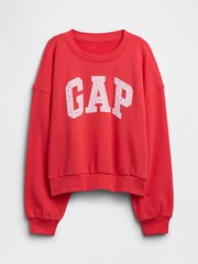 Gap Red Oversized Wedge French Terry Sweatshirt (4-13yrs) (4-13yrs) - Image 1 of 3