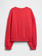 Gap Red Oversized Wedge French Terry Sweatshirt (4-13yrs) (4-13yrs) - Image 2 of 3