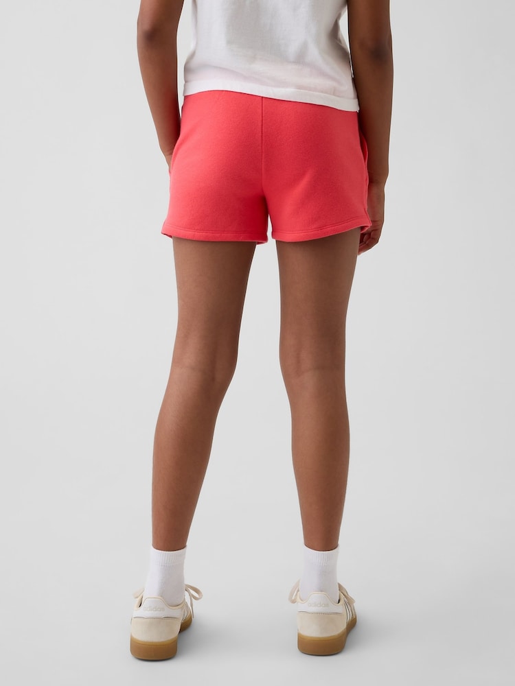 Gap Coral Pink Logo Pull On French Terry Shorts (4-13yrs) - Image 2 of 5