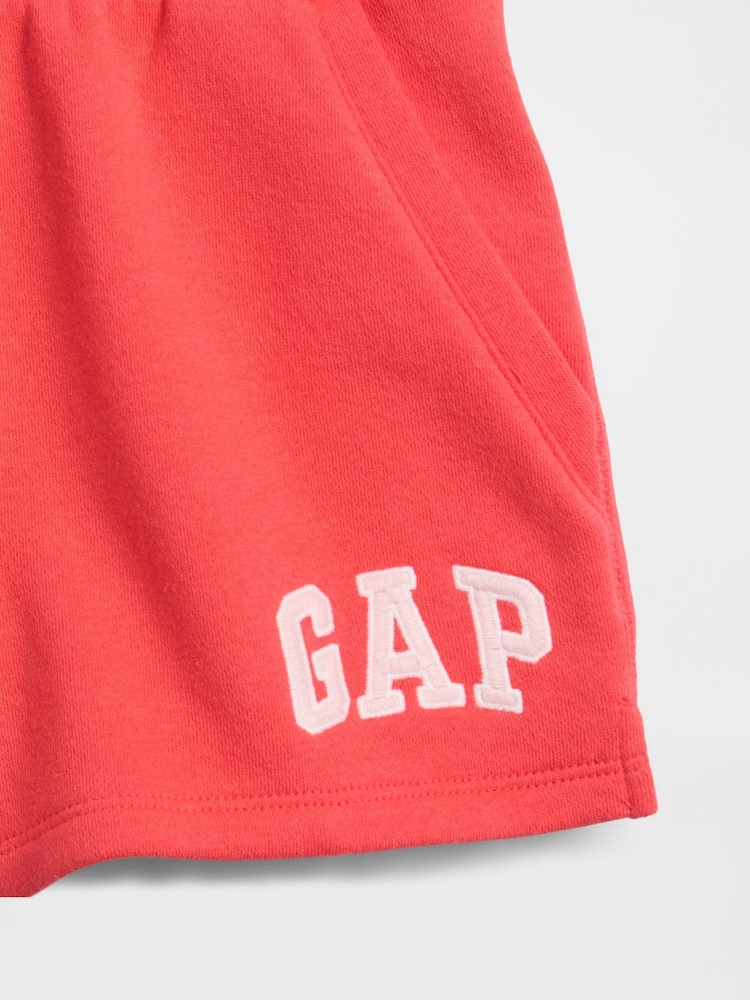 Gap Coral Pink Logo Pull On French Terry Shorts (4-13yrs) - Image 5 of 5