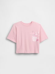 Gap Pink Hello Kitty Oversized Graphic Short Sleeve T-Shirt (4-13yrs) - Image 3 of 5