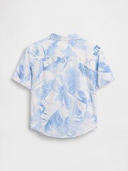 Gap Blue Linen-Cotton Short Sleeve Shirt (6mths-5yrs) - Image 3 of 4