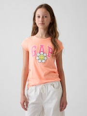 Gap Orange Short Sleeve Logo T-Shirt (4-13yrs) (4-13yrs) - Image 1 of 4