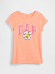 Gap Orange Short Sleeve Logo T-Shirt (4-13yrs) (4-13yrs) - Image 3 of 4