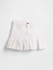 Gap White Denim Ruffle Mini Skirt (5-13yrs) - Image 4 of 4