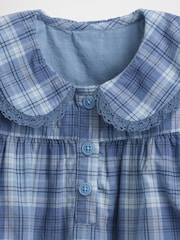 Gap Blue Check Ruffle Collar Dress (0-24mths) - Image 4 of 4