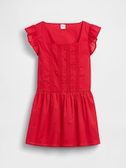 Gap Red Flutter-Sleeve Lace-Trim Dress (4-13yrs) - Image 3 of 4