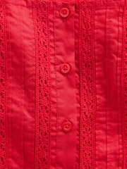 Gap Red Flutter-Sleeve Lace-Trim Dress (4-13yrs) - Image 4 of 4