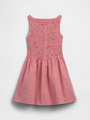 Gap Red Gingham Smocked Poplin Dress (4-13yrs) - Image 2 of 3