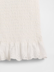 Gap White Smocked Peplum Top (4-13yrs) - Image 3 of 3