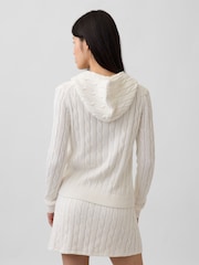 Gap Cream Cable-Knit Zip Cardigan - Image 2 of 4