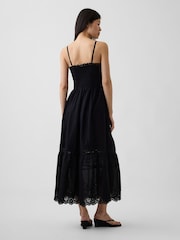 Gap Black Lace-Trim Button-Front Maxi Dress - Image 2 of 4