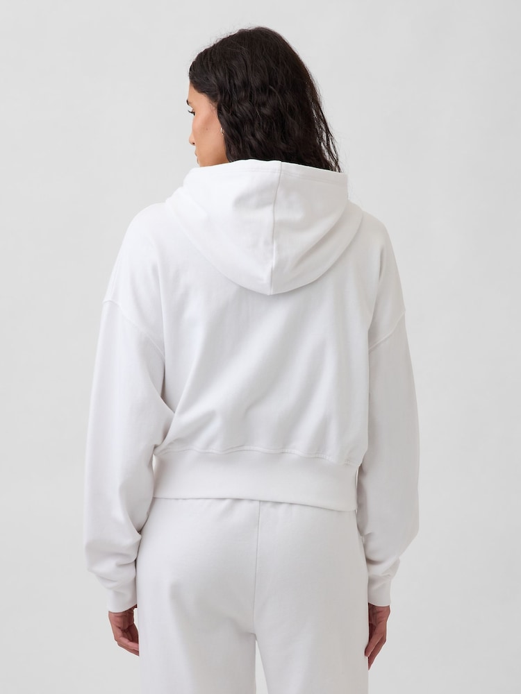 Gap White VintageSoft Terry Zip Hoodie - Image 2 of 4