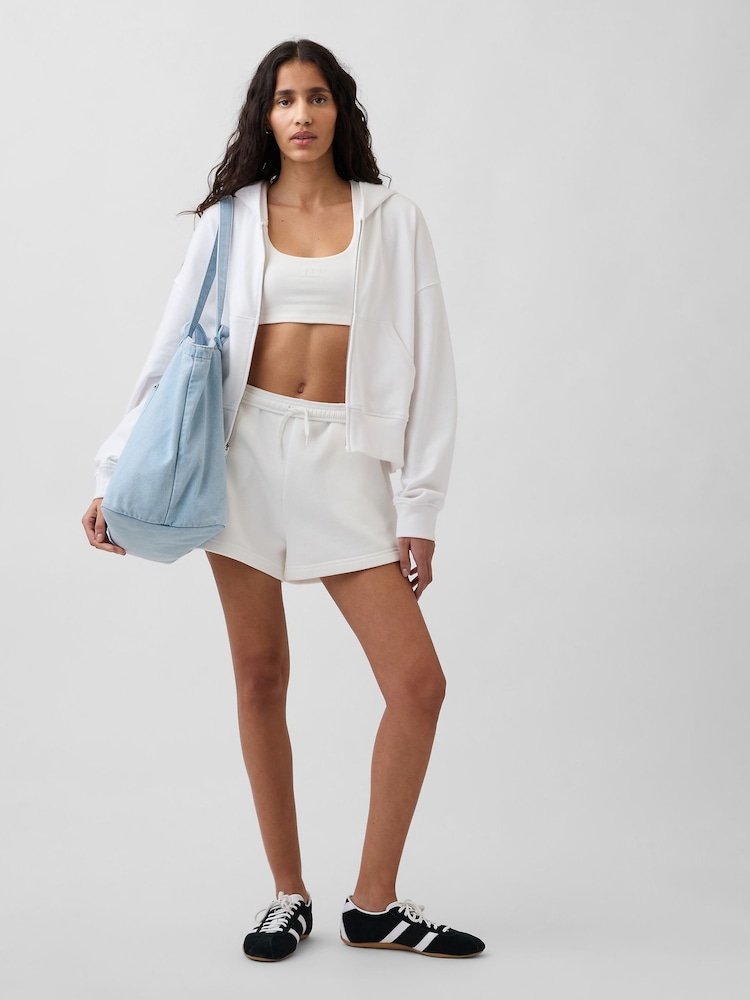 Gap White VintageSoft Terry Zip Hoodie - Image 4 of 4