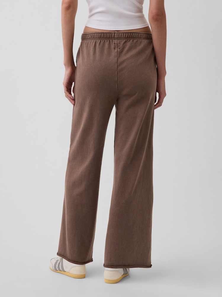 Gap Brown VintageSoft Terry Wide-Leg Joggers - Image 2 of 5