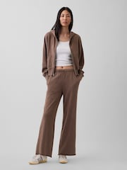 Gap Brown VintageSoft Terry Wide-Leg Joggers - Image 3 of 5