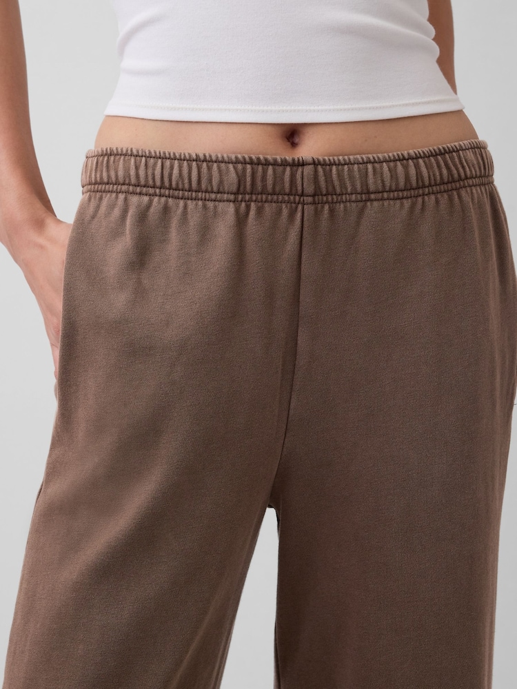 Gap Brown VintageSoft Terry Wide-Leg Joggers - Image 5 of 5