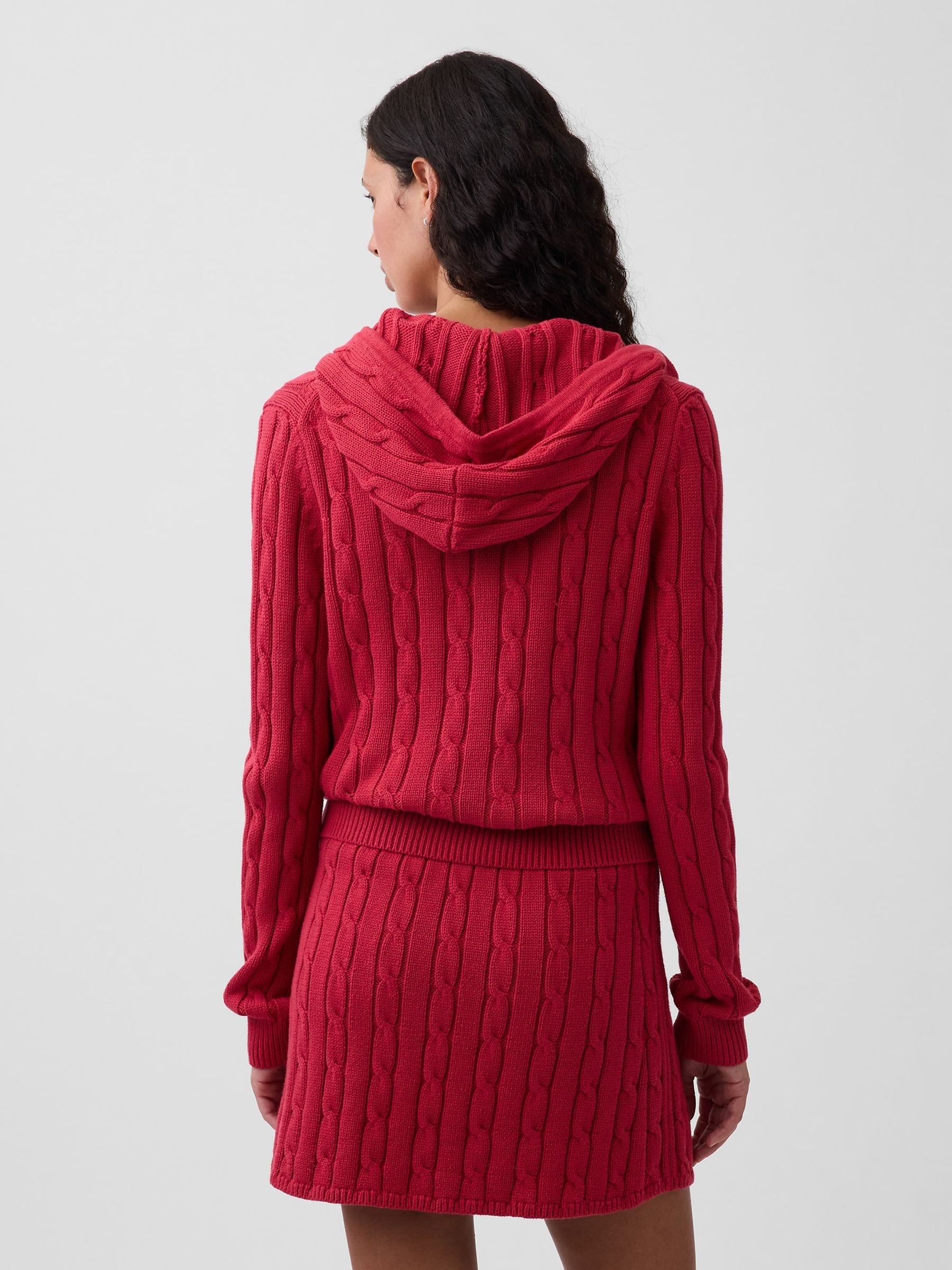 Buy Gap Red Cable-Knit Zip-Up Cardigan from the Next UK online shop