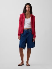 Gap Red Cable-Knit Zip Cardigan - Image 3 of 4