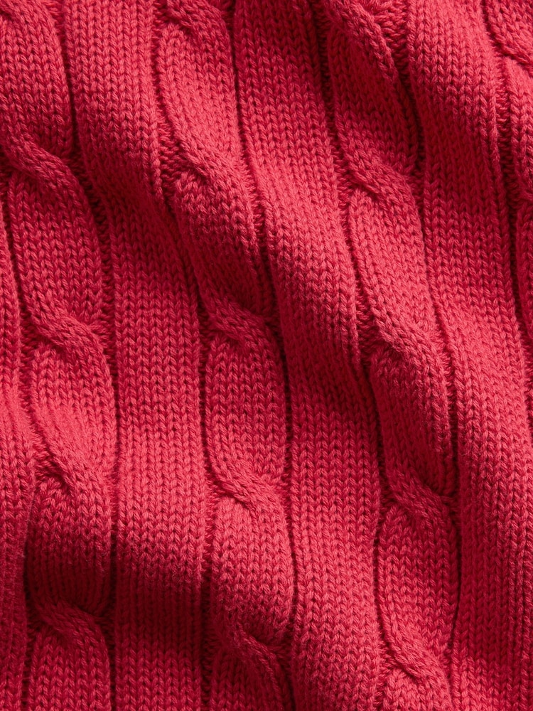 Gap Red Cable-Knit Zip Cardigan - Image 4 of 4