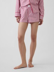 Gap Red Stripe Poplin Pyjama Boxer Shorts - Image 1 of 5