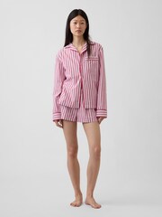 Gap Red Stripe Poplin Pyjama Boxer Shorts - Image 4 of 5