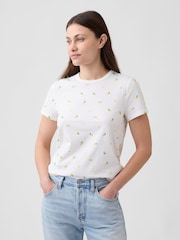 Gap White Lemon Favourite Short Sleeve T-Shirt - Image 1 of 5