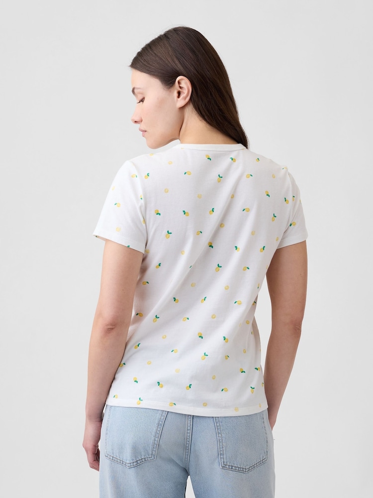 Gap White Lemon Favourite Short Sleeve T-Shirt - Image 2 of 5