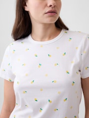 Gap White Lemon Favourite Short Sleeve T-Shirt - Image 4 of 5