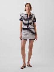 Gap Navy Crochet Stripe Easy Mini Skort - Image 1 of 5