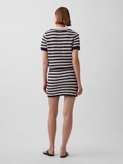 Gap Navy Crochet Stripe Easy Mini Skort - Image 2 of 5