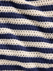 Gap Navy Crochet Stripe Easy Mini Skort - Image 5 of 5