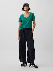 Gap Forrest Green Vintage Soft V-Neck Short Sleeve T-Shirt - Image 3 of 4